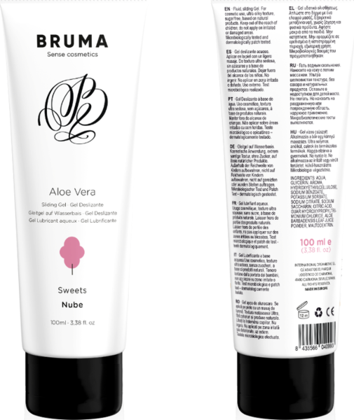 Balení lubrikačního gelu Bruma Aloe Vera na vodní bázi
