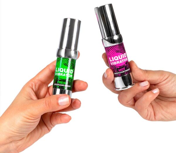 Sada Secret Play Love Vibrations se dvěma obaly stimulačního gelu po 15 ml