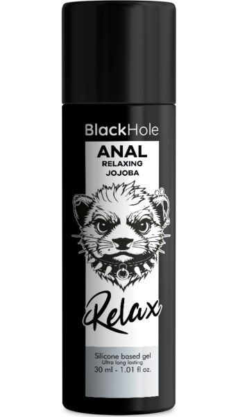 Anální lubrikant Black Hole Anal Relaxing s jojobou v balení 30 ml a 100 ml