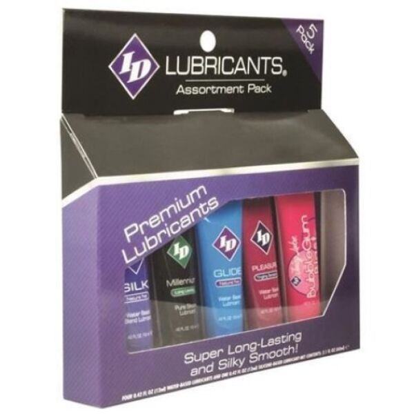 Sada pěti lubrikantů s příchutí ID Juicy Lube po 12 ml