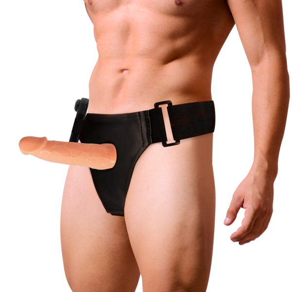 Dutý postroj strap-on Harness Attraction Willian, realistický penis v přírodní barvě s popruhy