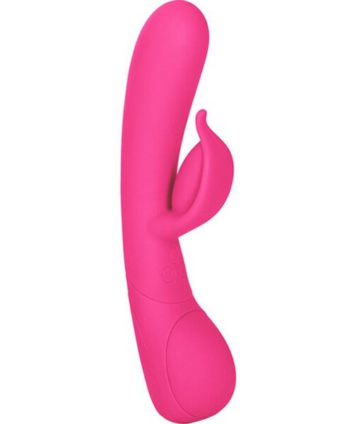 Růžový králičí vibrátor Calexotics Impress Dove se zaváděcí částí a stimulátorem klitorisu