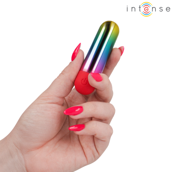 Mini vibrátor Intense Debbie Rainbow s vícebarevným duhovým provedením