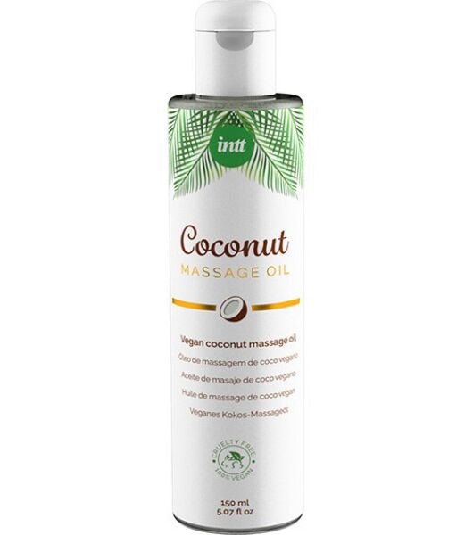 Balení masážního oleje INTT Massage Oil Vegan Coconut o objemu 150 ml