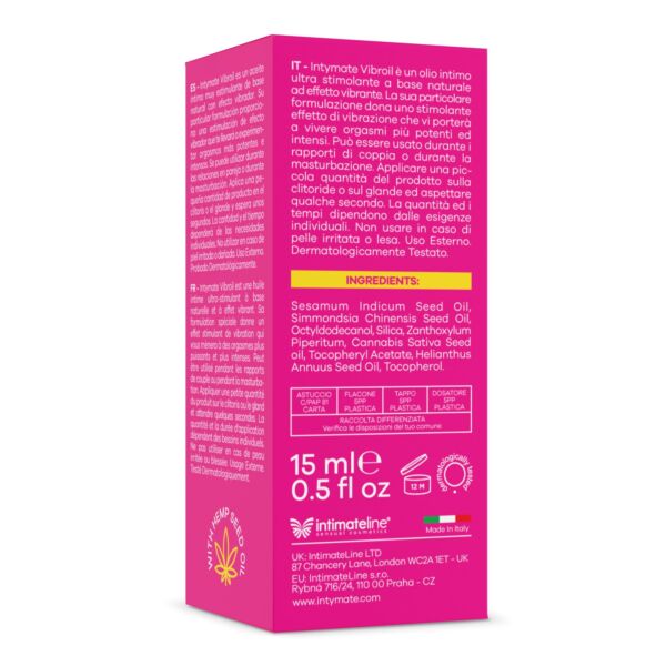 Lahvička 15 ml intimního oleje Intymate Vibroil od IntimateLine