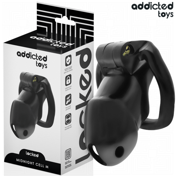Klec cudnosti Addicted Toys Locked Mindnight Cell s kroužky a klíči