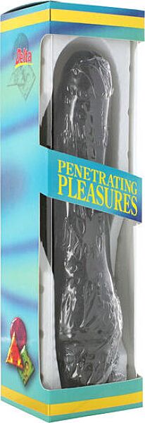 Realistický vibrátor Seven Creations P-Shape 20 cm, černý penis