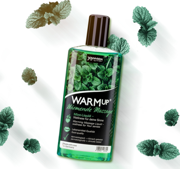 Lahvička masážního gelu JOYDIVISION WARMup Menta o objemu 150 ml