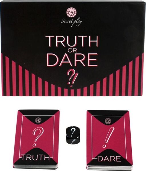 Karetní hra Secret Play Truth or Dare FR/PT s kostkou