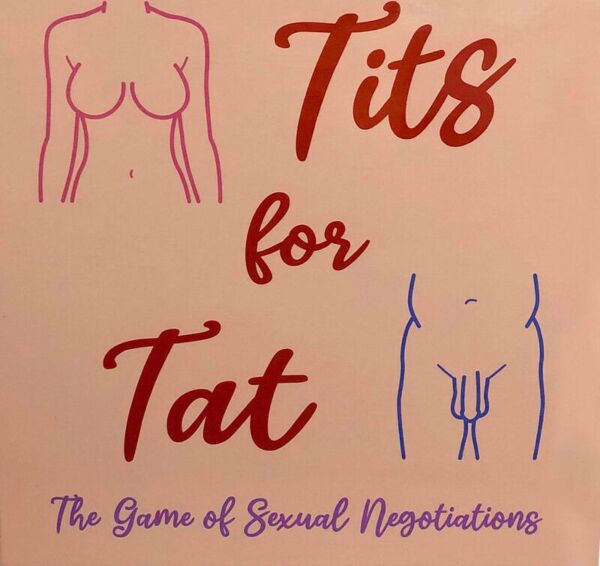 Erotická stolní hra Kheper Games Tits for Tat s herním plánem, kartami a kostkami