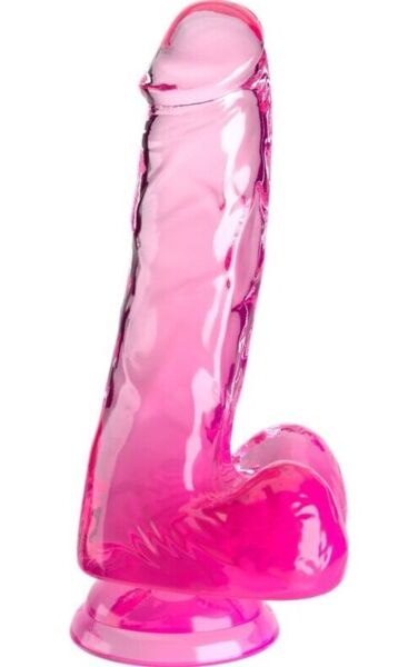 Dildo King Cock Clear s varlaty, výraznými žilkami a základnou s přísavkou