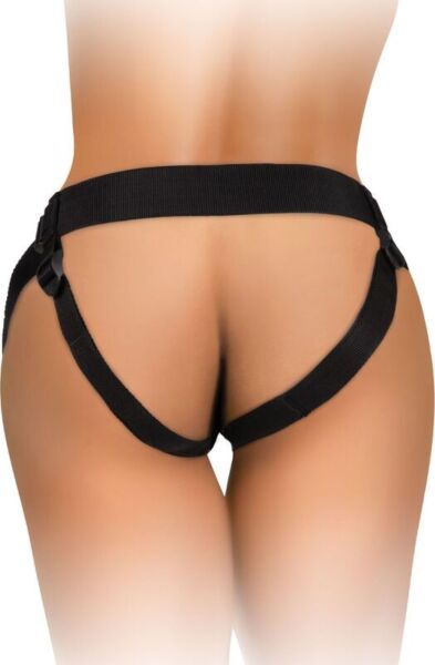 Postroj strap-on King Cock Body Dock s nylonovými popruhy a upevňovací destičkou
