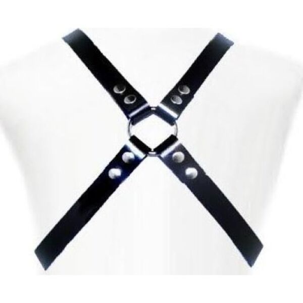 Pánský postroj Leather Body Basic Harness s nastavitelnými popruhy do kříže