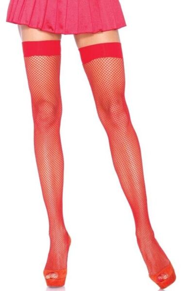 Síťované punčochy ke stehnům Leg Avenue Nylon Fishnet Thigh Highs