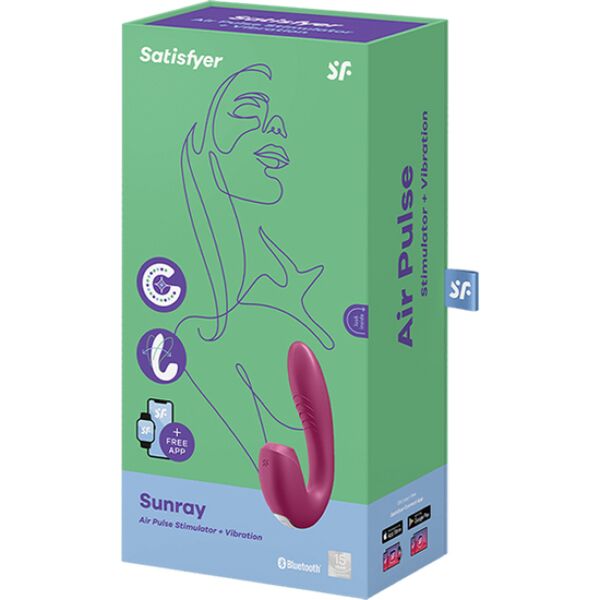 Rabbit vibrátor Satisfyer Sunray se stimulátorem klitorisu na principu tlakových vln