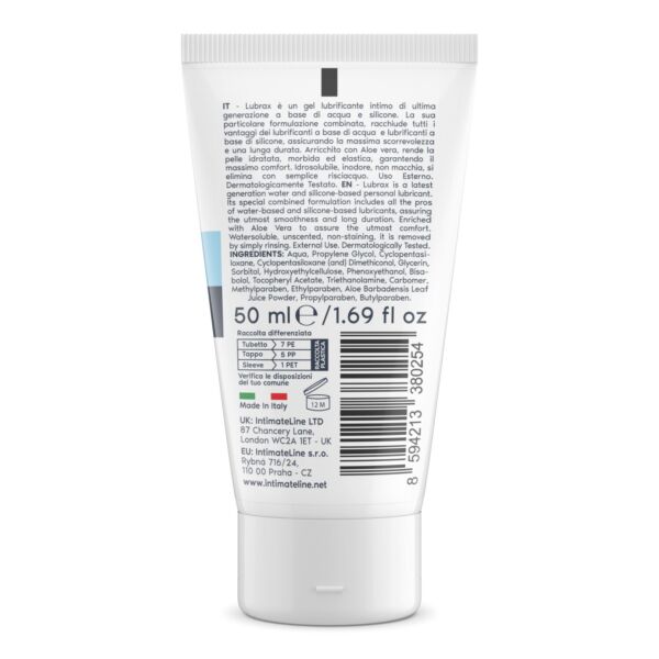 Lahvička hybridního análního lubrikantu IntimateLine Lubrax o objemu 50 ml