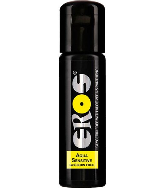 Lahvička lubrikantu Eros Aqua Sensitive Glycerin Free o objemu 100 ml
