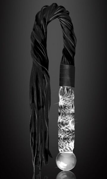 Anální kolík z foukaného skla Pipedream Icicles č. 38 s ocáskem
