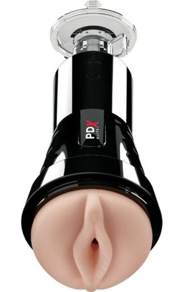 Masturbátor PDX Elite Cock Compressor od Pipedream s pouzdrem a přísavkou