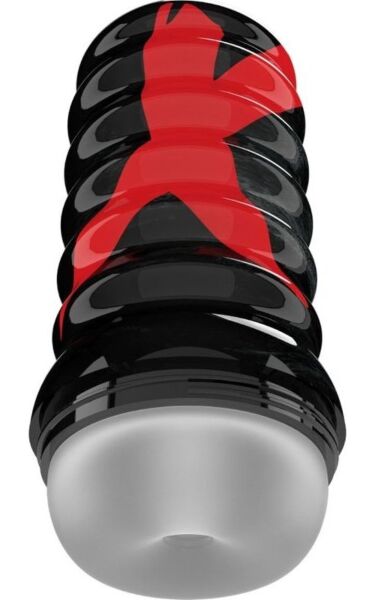 Masturbátor PDX Elite Air-Tight s drážkovaným vnějším pouzdrem