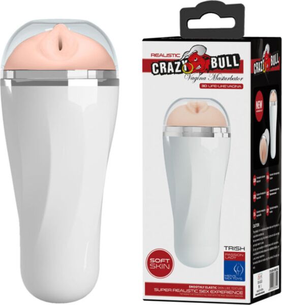 Masturbátor Crazy Bull Trish s realistickým vaginálním otvorem a skořepinou s perleťovým povrchem