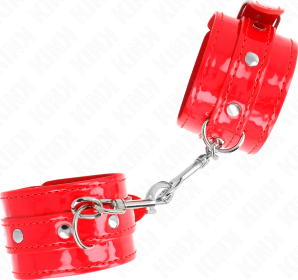 Červená pouta Kink Wrist Restraint s cvoky