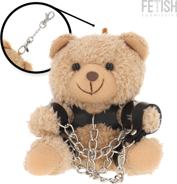 Plyšový medvídek Fetish Submissive Yogi s pouty na řetízku