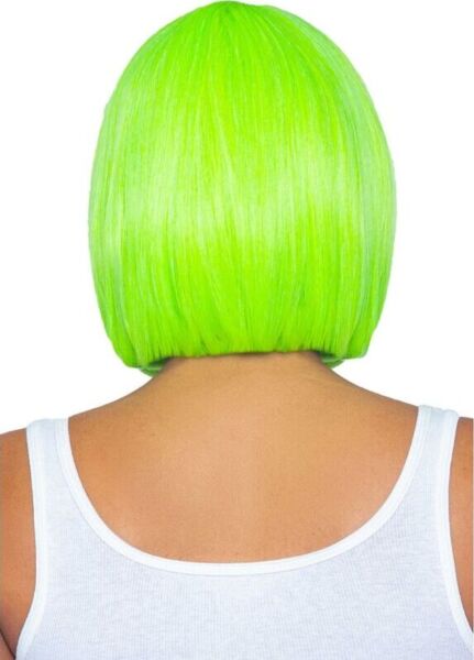Paruka Leg Avenue Neon Bob zelená, krátký bob s ofinou v neonově zelené barvě