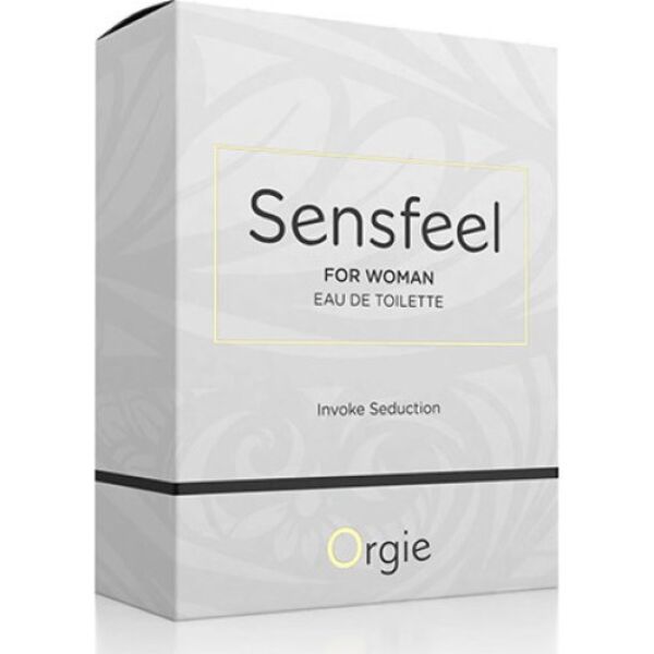 Skleněný flakon s rozprašovačem Orgie Sensfeel for Woman, 50 ml