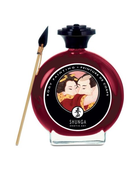 Tělová barva Shunga Body Paint Fresa Cava se štětečkem