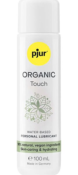Lahvička lubrikantu na vodní bázi pjur Organic Touch o objemu 100 ml