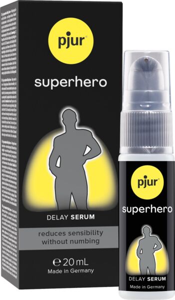 Balení zpožďujícího séra Pjur Superhero Delay Serum, 20 ml