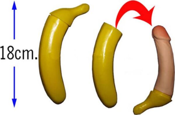 Diablo Picante Banán Penis s překvapením, žertovný doplněk na večírky
