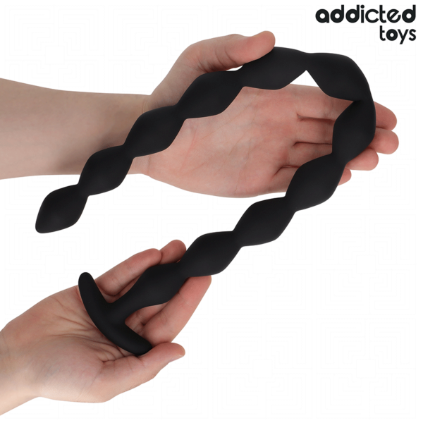 Anální kolík s kuličkami Addicted Toys Extra Long, 55 cm, se základnou
