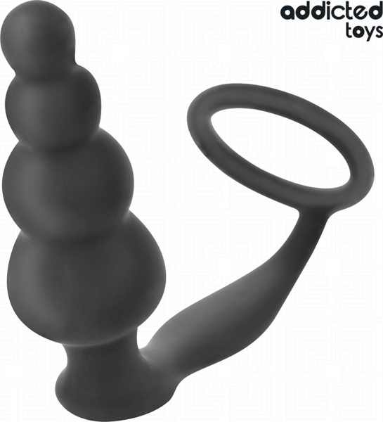 Anální kolík Addicted Toys Model 5 s kroužkem na varlata