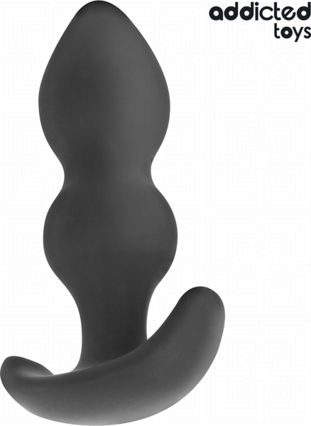 Anální kolík Addicted Toys velikost L se dvěma kuličkami a širokou základnou