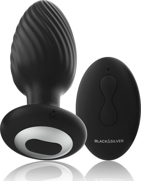 Vibrační anální kolík Black&Silver Wells s dálkovým ovladačem