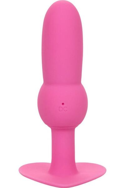 Vibrační anální kolík CalExotics First Time Vibrating Beaded Probe, růžový, s kuličkovým tvarem