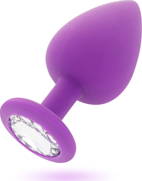 Anální kolík Intense 8 cm s kuželovou špičkou a diamantovou základnou