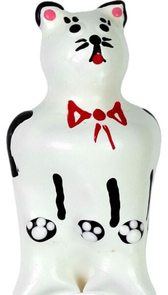 Vtipný kondom Condomerie Cat Model XL, ručně malovaný s kočkou