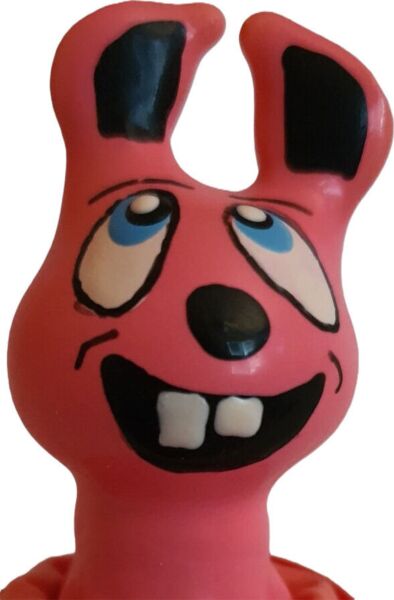 Kondom pro zábavu Condomerie Laughing Pink Hare s ručně malovanou růžovou zaječicí