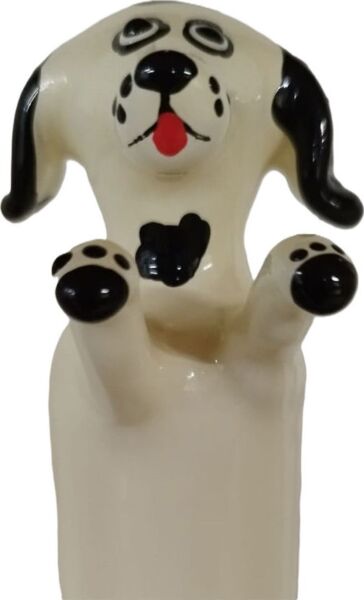 Dekorativní kondom Condomerie Happy White Dog XL, ručně malovaný