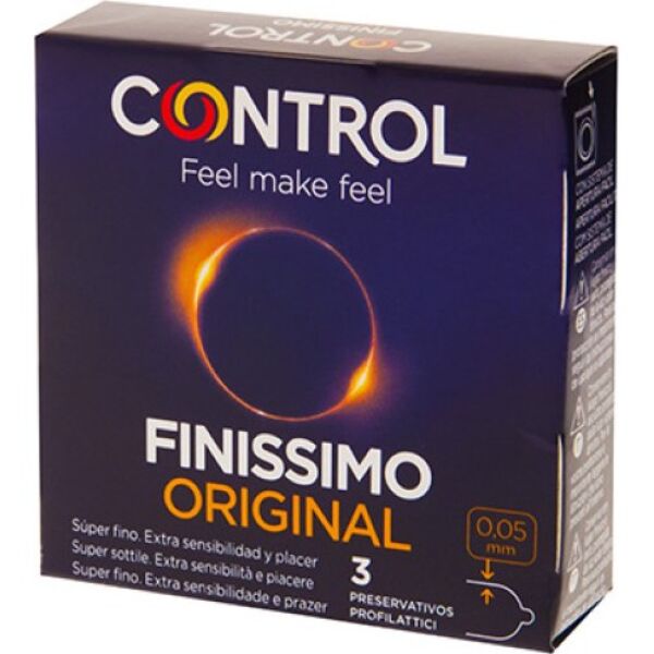 Balení kondomů Control Finissimo po 3 kusech