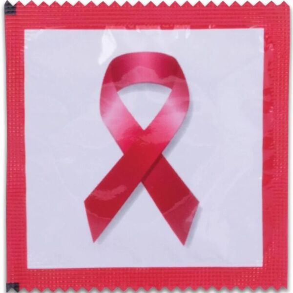 Kondomy Pasante Red Ribbon, 144 kusů, v balení s motivem Red Ribbon