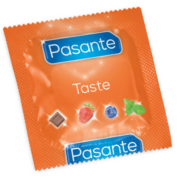 Balení 144 kondomů s příchutí Pasante Taste