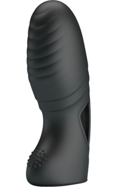 Prstový vibrátor Pretty Love BI-014750 ze silikonu s elastickými pásky