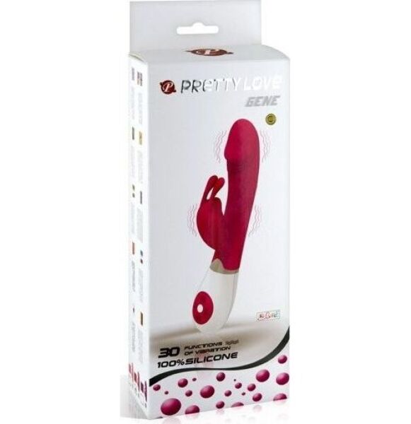 Rabbit vibrátor Pretty Love BI-014224 v lilaté a bílé barvě s ouškami na klitoris