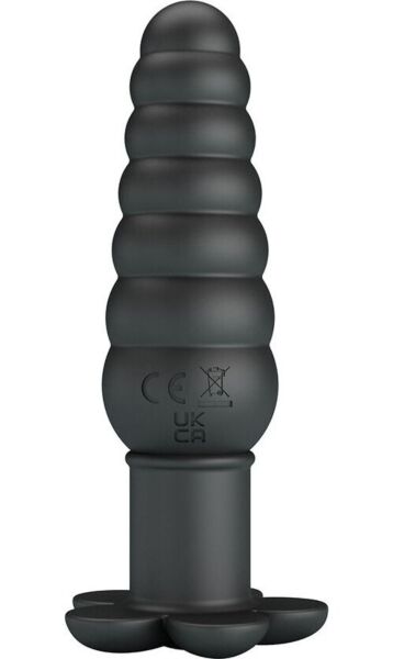 Anální vibrátor Pretty Love BI-040203 z černého silikonu s rukojetí