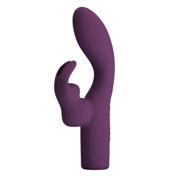 Rabbit vibrátor Pretty Love Olivia z fialového silikonu s ramínkem pro klitoris