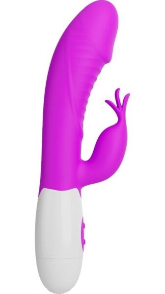 Rabbit vibrátor Pretty Love Rasmussen se zaváděcí částí a ramenem pro stimulaci klitorisu